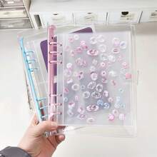 A5 Carpeta metálica rosa dorado transparente con hoja, Carpeta A5 con páginas de recambio, Álbum de pegatinas, Libro de pegatinas transparente, Libro de pegatinas, Bolsa de almacenamiento de fotos, Álbum de fotos, Planificador de presupuesto, Diario, Cuaderno, Suministros de oficina - A5 - Ver 7