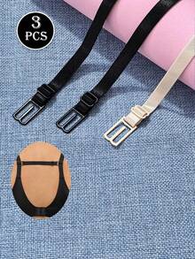 3pcs Bra Strap Non-Slip Clips, Adjustable Bra Strap Holder Accessories - Multicolor - View 10