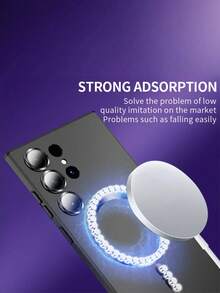 Luxury Matte Magnetic Shockproof Case For Galaxy S26 Ultra S26 Plus S26 Anti Drop Protective Cover - Burgundy - View 5