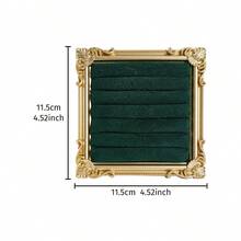 1PC European Style Gilded Embossed Frame Ring Holder (Jewelry Not Included), Resin Display Stand For Home Vanity, Jewelry Display & Storage, Wedding Display Rack, Luxury Storage Decor, Makeup Table Jewelry Display & Storage, Earring Holder, Suitable For Jewelry, Necklace, Bracelet, Earring Storage & Display - Gold - View 16