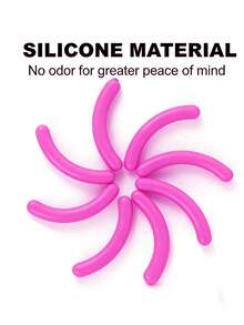 100pcs/50pcs/10pcs Eyelash Curler Replacement Pads, Silicone Rubber Refill Cushions Suitable For Universal Eyelash Curlers - Rose Red - View 4