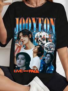 Jooyeon X-Xdinary H-Heroes Graphic T-Shirt, X-Xdinary H-Heroes Live And Fall Album T-Shirt, We Are All Heroes T-Shirt, X-Xdinary H-Heroes Kpop Members T-Shirt - Black - View 6