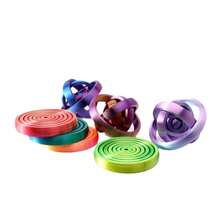 1pc 3D Printed Circular Rotating Stress Relief Toy - Colorful Stripes And Swirls, 360° Rotation Design | Suitable For Office And Home Use, Fidget Toy, Creative Gift, Fashionable Appearance, Focus Assistance, Vibrant Colors, Smooth Rotation, Entertainment And Relaxation, Unique Gift - Star Disk - View 2