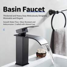 Waterfall Basin Faucet Hot & Cold Short Design Cost-Effective Bathroom Fixture - Multicolor - View 3