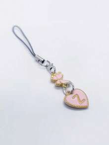 1条粉色爱心字母手机挂绳，字母A-Z，蝴蝶图案手机挂饰，DIY饰品礼物，送给朋友、女朋友和生日的完美礼物 - 彩色 - 查看 10