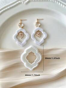 1pc Moroccan Geometric Polymer Clay Cutters Polymer Clay Jewelry Making, Polymer Clay Stud Earring Making Tool, Clay Jewelry Making Kit - Moroccan Geometric - View 5