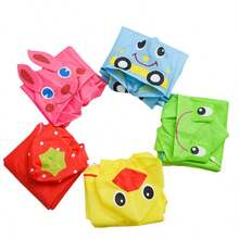 Conjunto de impermeable para niños, impermeable infantil con diseño de dibujos animados - Ropa de lluvia impermeable para bebés, longitud de 90-130 cm, adecuado para niños de 5 a 7 años - Multicolor - Ver 6