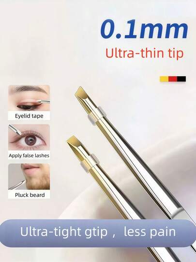 Stainless Steel Eyebrow Tweezers, Ideal For Men's Beard Trimming, Perfect As Christmas Gift, Cosmetic Tool, Affordable Item, Women's Gift, Promotional Product, And Travel Essential For Facial Care