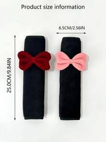 2个装黑色小蝴蝶结汽车安全带肩垫，防滑舒适垫 - 護肩 - 查看 2