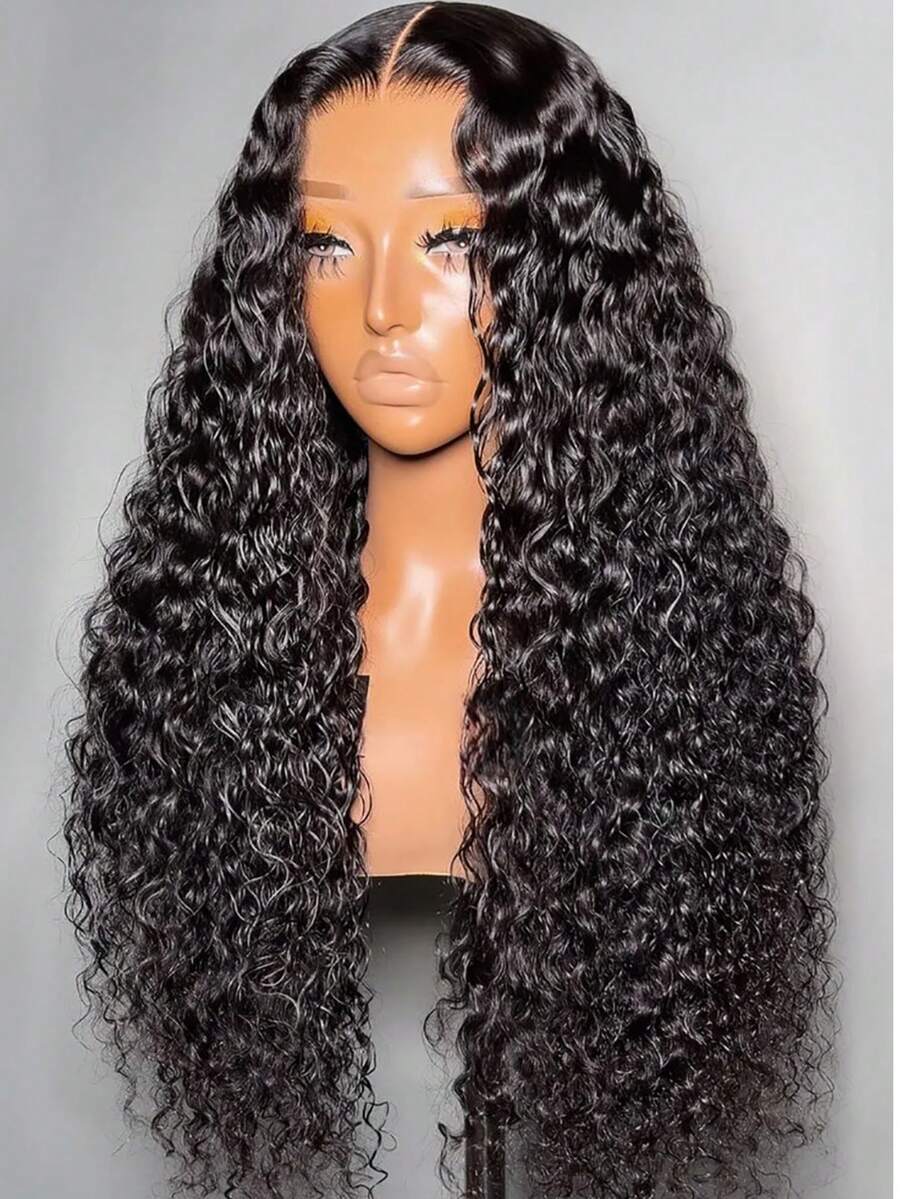 30 Inch Deep Wave Lace Front Wigs Human Hair Pre Plucked 200% Density 13x4 HD Lace Front Wigs Human Hair With Baby Hair Deep Curly Wet And Wavy Human Hair Wigs For Women - SNatural - 查看 1
