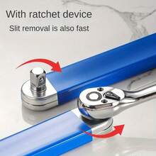 一套多功能延长扳手，延长扳手扭力臂套件，双用途棘轮快速套筒，棘轮转换接头，通用汽车维修工具 - 1Set - 查看 8