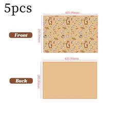 5/10pcs Baby Shower Series - Kraft Paper Gift Wrapping Paper, 28.5*42cm Baby Shower Gift Wrapping Paper Roll, Baby Birthday Gift Wrapping Paper Roll, Wild Animal Design Birthday Party Gift (Zebra/Bear/Floral Bear Optional) - Multicolor - View 12