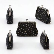 Cute Star Print Kiss Lock Coin Purse Mini Clutch Wallet For Women - Multicolor - View 8