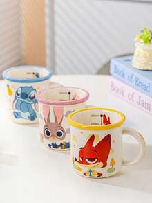 Disney Ceramic Water Cup, Premium Ceramic, Vibrant Printed Patterns, Ergonomic Handle, Non-Slip Base, Easy To Clean, Home, Office, Kitchen, Dining, Study, Daily Use, Collection, Disney Fans, Anime Enthusiasts, Holiday Gifts, Birthday Gifts, Family & Friends Gifts - Multicolor - View 7