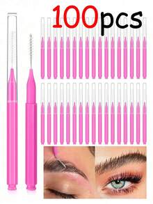 200件套带盖眉刷套装，包含眉毛修剪器、睫毛夹、染色工具、眉睫造型配件 - 彩色 - 查看 29