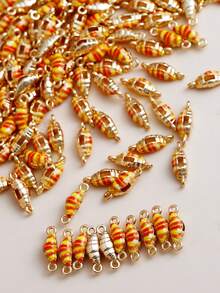 10/50/100/500pcs Mini Handmade DIY Alloy Imitation Bread, Microphone, Ice Cream Jewelry Accessories, Cartoon Creative Necklace, Bracelet, Earring Making Series Pendant - Multicolor - View 12