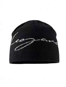 1pc Ins Style Minimalist "Elegance" White Letter Knit Beanie - Versatile Fashion Item For Spring & Autumn - Knitted Hat - View 18