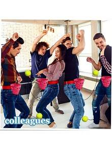 4-Piece Swing Ball Game Set – Multiplayer Interactive Game That Trains Eye-Waist Coordination; A Fun Party Game Suitable For Agility Training. Ideal For Holiday Parties, Outdoor Activities, Family Entertainment, And Corporate Events. - Multicolor - View 3