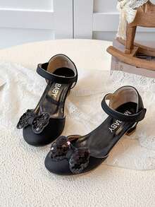 2026 Spring/Autumn New Girls' Princess Shoes - Children's Crystal Princess Shoes - Fashion Leather Performance Princess Shoes - Black - View 1