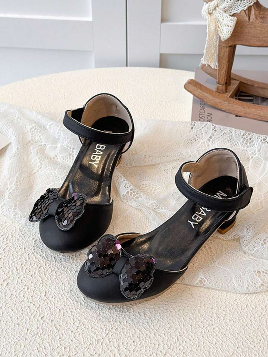 2026 Spring/Autumn New Girls' Princess Shoes - Children's Crystal Princess Shoes - Fashion Leather Performance Princess Shoes - Black - View 1