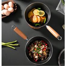 1个304不锈钢不粘小煎锅，迷你雪花平底煎锅，多功能家用煎锅，圆底无涂层精炼铁柄煎锅，适用于燃气灶，必备家用厨房用品 - 查看 8
