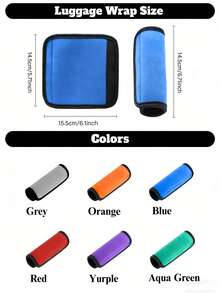 Funda personalizada para asa de equipaje con texto bordado, envoltura personalizable para asa de equipaje, apta para maletas - Multicolor - Ver 9