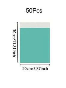100/50/10 túi quà dày dặn, chống thấm nước, màu trơn, kiểu dáng tối giản, đa năng, phù hợp cho trường học, văn phòng, vận chuyển và gửi thư mùa tựu trường, quà sinh nhật cho nam giới, hộp quà Valentine, hộp quà nam, quà tặng nam, túi quà số lượng lớn, túi quà màu xanh dương, quà Valentine, quà Giáng sinh. - Kem xanh - Xem 11