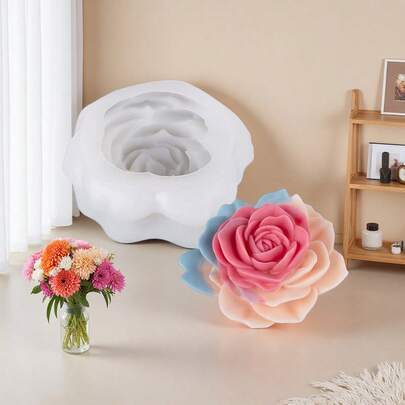 Silicone Flower Mold, DIY Flower Candle Wax Melt Mold, Floral Decoration Craft Supplies