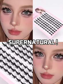 80pcs Natural Segmented False Eyelashes, Ultra-Fine Stem Realistic Lash Extensions, One-Step Fluffy Individual Lashes, Suitable For Daily Wear And Parties - View 3