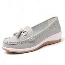 女士防滑舒适软底透气轻便步行鞋 - 灰色 - 查看 7