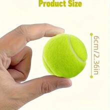Interactive Tennis Ball Dog Toy - No Launcher Needed, Rubber Dog Ball, Suitable For Small Dogs (Pomeranian, Shih Tzu, Chihuahua) - Chew-Resistant Pet Tennis Ball, Tennis Racket Design, Pet Material - Mint Green - View 2