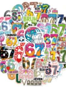 50pcs 67 Styles Popular Internet Meme Graffiti Stickers, Waterproof Durable Reusable For Motorcycle Helmet, Car, Gift Box, Envelope, Graffiti Sticker, Guitar, Laptop, Luggage - Multicolor - View 1