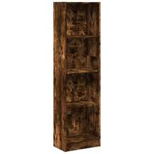 Bookcase Smoked Oak 40x24x143 Cm Engineered Wood - Brown - View 2
