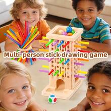 多功能叠叠乐游戏，挑棍游戏，儿童益智玩具，亲子互动游戏，培养逻辑思维，感恩节、万圣节、圣诞节的绝佳礼物 - 彩色 - 查看 5