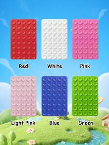 Silicone Adhesive Phone Grip, Creative Dotted Design, Strong Suction, Universal Anti-Slip Anti-Drop Phone Holder For Desk & Car - Multicolor - View 25