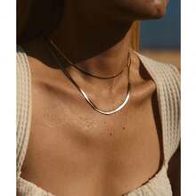 1pc Stainless Steel Twist Chain Necklace, Fashion Bone Chain Jewelry Gift For Men - Twist Chain - View 6