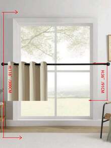 1 rèm cửa cản sáng cổ điển - Rèm cách âm và riêng tư, có khoen kim loại phía trên - Vải polyester dệt trơn độ chính xác cao, thích hợp cho phòng ngủ, cửa hiên - Rèm kiểu đồng quê không dây, phù hợp cho mọi mùa, áp dụng cho phòng ngủ và phòng khách. - Màu be - Xem 17