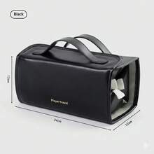 Detachable Compartment Cosmetic Bag, High-Quality Portable Travel Organizer, Large Capacity PU Handbag Waterproof Toiletry Pouch - Multicolor - View 8