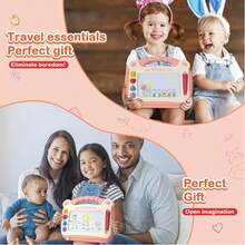 Magnetic Drawing Board Toy For Children 3+ Years Old - Colorful Erasable Graffiti Board With Pen, Educational Learning Toy For Doodling, Writing, Calligraphy And Painting, Suitable For Birthday, Children's Day, Back To School, Easter, New Year, Christmas, Halloween, Holidays And Daily Gifts - Multicolor - View 7