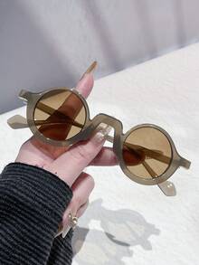 1pc Men's Fashion New Arrival, Universal Retro Punk Style Small Frame Round Shape, Personality Hipster Street Style For Daily Wear, Driving, Party - Multicolor - View 19