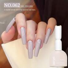GMUME 15毫升凝胶指甲油 062 柔和丁香紫冷灰紫色淡紫罗兰色 Morandi 同色同瓶 精准视觉识别 UV LED 可卸指甲油 指甲彩绘设计 沙龙居家DIY美甲 持久耐用 日常优雅美观 - Light Purple - 查看 7