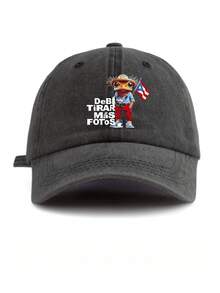 1 Pc DTMF PUERTO RICO Print Washed Baseball Cap, Classic Casual Stylish Vintage Soft Sweatband Adjustable Size Lightweight Sun Protection Versatile Dad Hat, Suitable For Outdoor Sports Daily Wear Party Vacation Perfect Gift For Families And Friends,Hats For Women,Women Baseball Cap,Trucker Hats For Women,Beach Hat,Gorras Para Hombre,Baseball Cap, Classic Cap, Dad Hat, Adjustable Cap, Snapback, Sport Cap, Casual Hat, Cotton Cap, Plain Cap, Fashion Hat, Sun Cap, Golf Hat, Running Cap, Outdoor Hat, Breathable Cap, Vintage Hat, Trendyy Cap, Men's Cap, Women's Cap, Everyday Cap,Puerto Rican,Patriotic,Streetwear,Beachwear,Holiday - Mũ lưỡi trai đã giặt - Xem 1