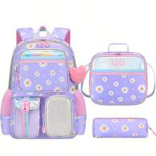 3pcs/Set Women Lightweight High Density Nylon Zipper Closure Backpacks, Suitable For School And Daily Use - A - View 15