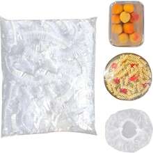 300pcs Disposable Bowl Lids, Elastic Rim Disposable Bowl Covers For Food Preservation, Flexible Storage Packaging Suitable For Containers, Disposable Plastic Wrap Lids For Household - View 1