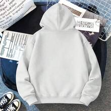 Women's Kangaroo Style Fleece Sweatshirt With Brazil Champion Print, Comfortable Cotton With Pocket, Warm, World Cup Style - 白色 - 查看 2