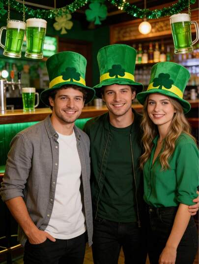 St. Patrick's Day Novelty Mini Shot Glass Beaded Necklace, Green Irish Themed Gift, Party Supplies, Adult St. Patrick's Day Accessory