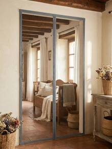 1pc Magnetic Screen Door - Insect Proof & Ventilated, Durable - Pet & Child Friendly, Fits Front/Sliding Doors - Grey - View 6