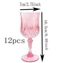 1/2/4/6/8/12pcs Pink Wine Glasses, Pink Printed Stemware For Party, Wedding, Halloween, Back To School, Holiday Gifts, 7oz - Pink - View 13