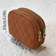 绗缝迷你零钱包 小拉链钱包 女士口红化妆包 - 彩色 - 查看 2