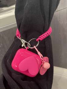 3D 心形风扇耳机保护套，兼容 ，单只耳机保护套，新款无线耳机保护套，兼容 3/Pro/Pro2，男女朋友礼物 - 粉色 - 查看 6